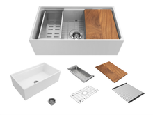 Load image into Gallery viewer, Dorchester - Farmhouse Sink with Chopping Board, Grid, Grill, Colander & Waste - 762mm