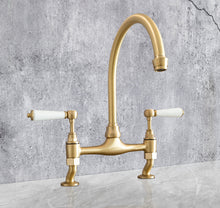 Load image into Gallery viewer, Traditional Kitchen Mixer Tap - Porcelain Levers