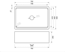 Load image into Gallery viewer, Dorchester - Fluted Farmhouse Sink with Chopping Board, Grid, Grill, Colander &amp; Waste - 762mm
