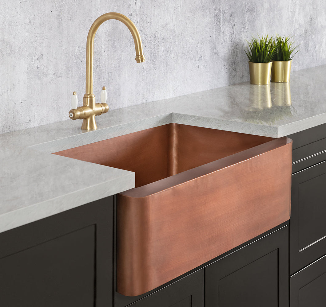 Copper Butler Sink Single Bowl 633mm