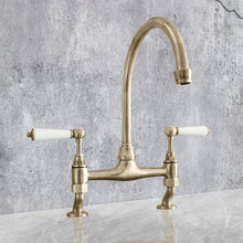 Load image into Gallery viewer, Traditional Kitchen Mixer Tap - Porcelain Levers
